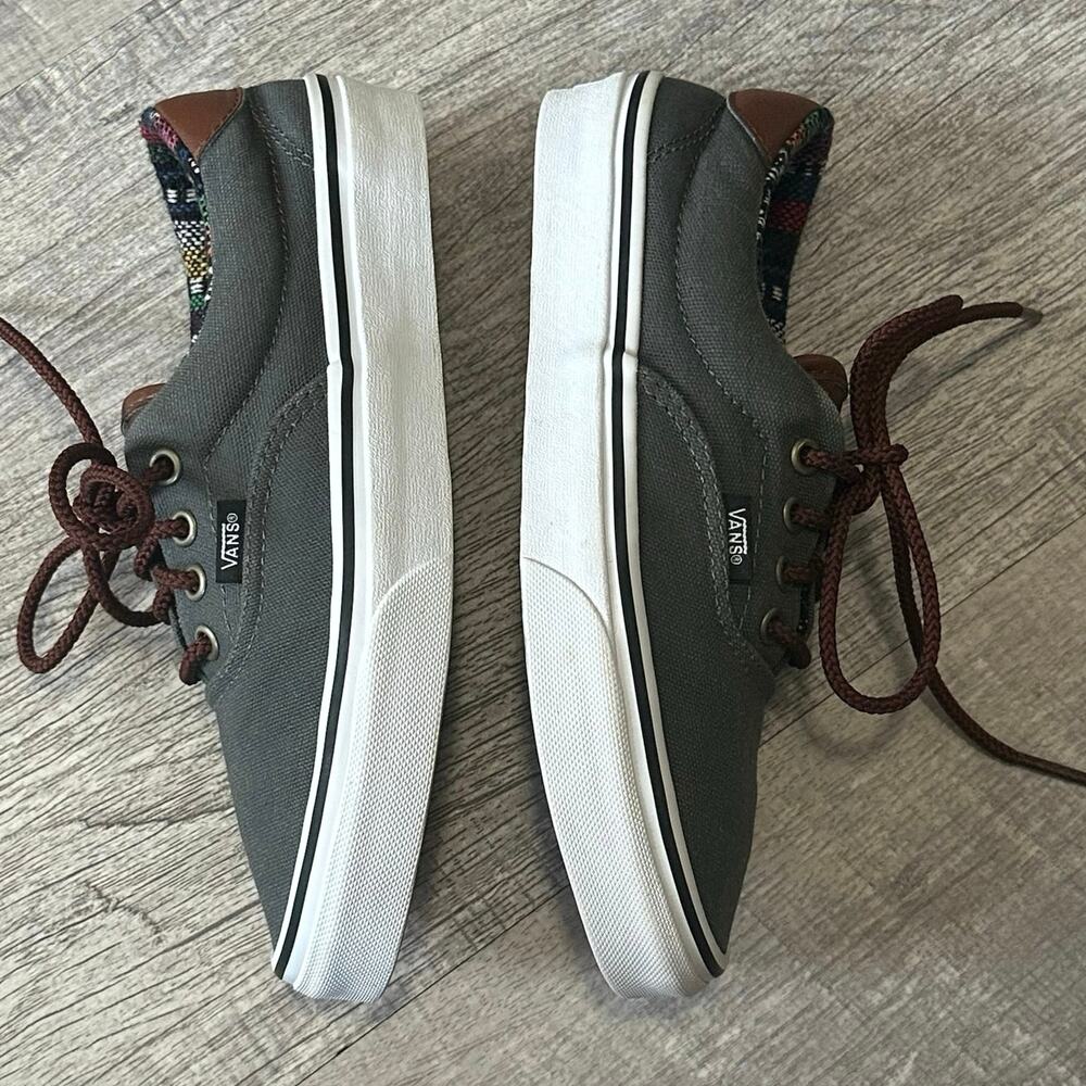 VANS Era 59 Charcoal Grey Skate Shoe Mens 5 / W 6.5 Aztec Print Leather Accent - Picture 6 of 11